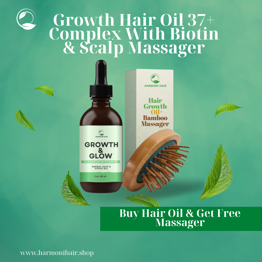 Combo Growth Hair Oil & Bamboo Scalp Massager